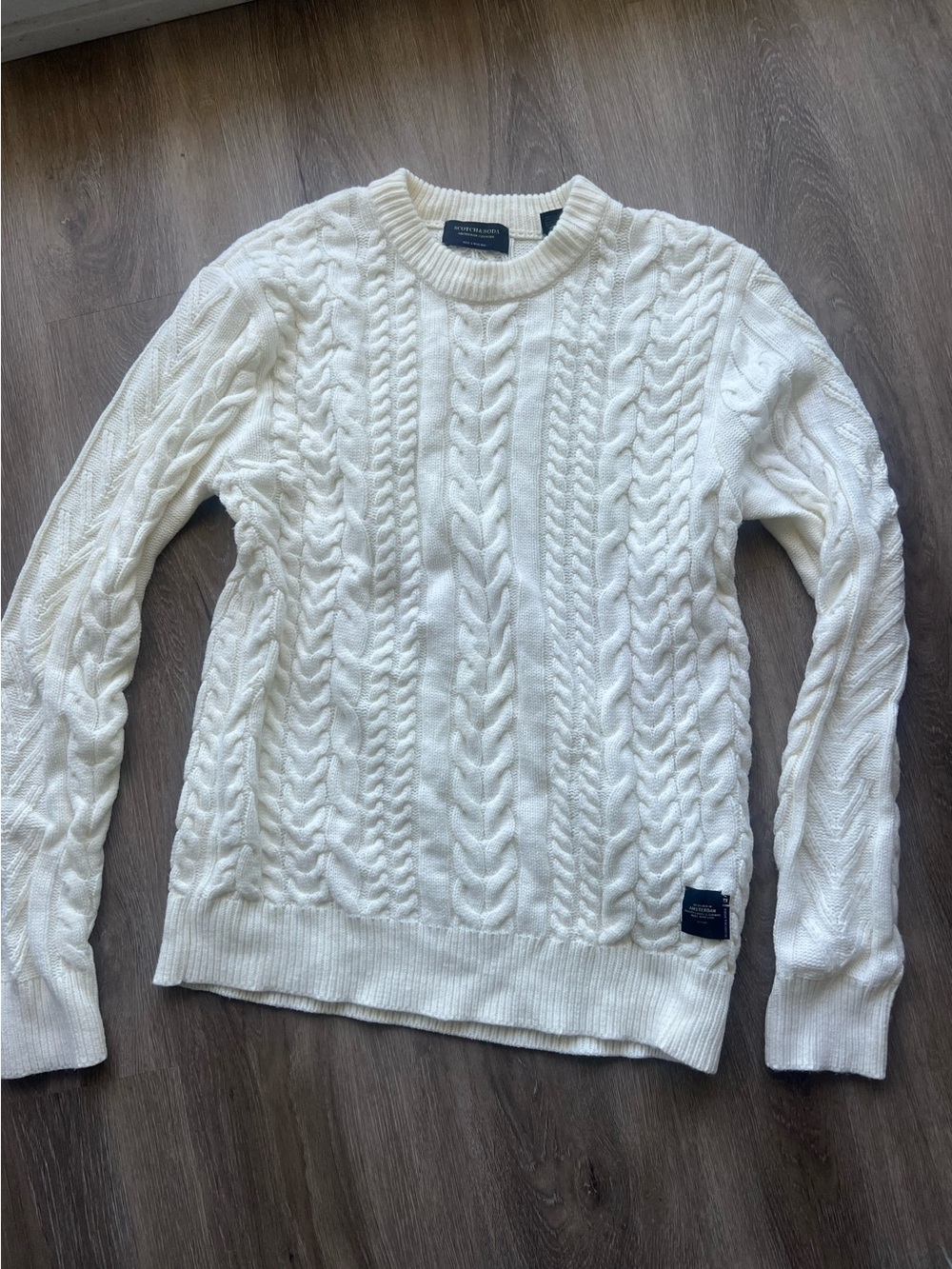Scotch & Soda Cable Knit Crewneck Sweater